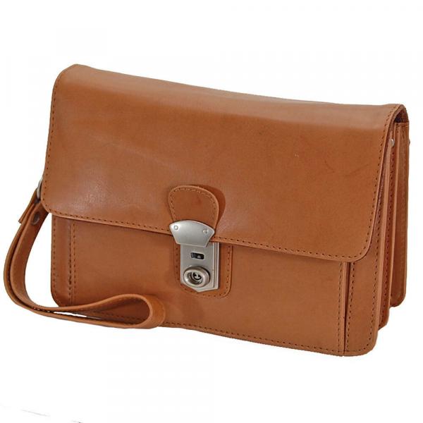 geräumige Herren Handgelenktasche Leder Gelenktasche Herrentasche 405
