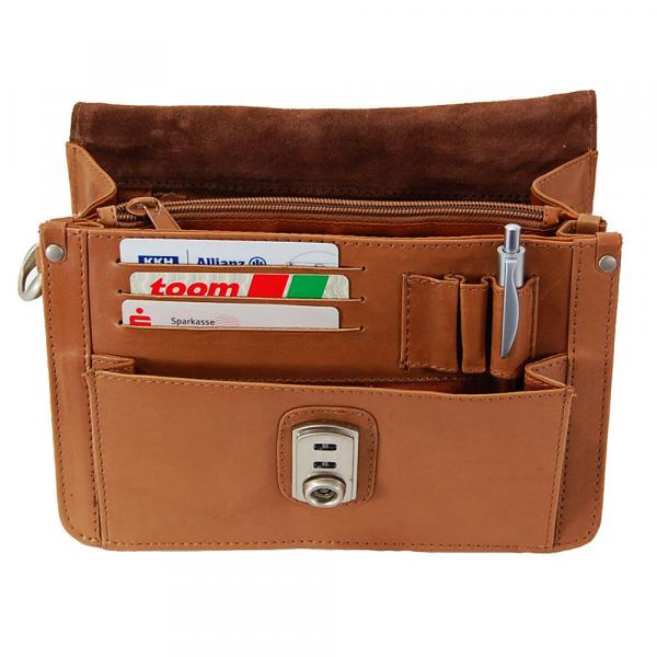 geräumige Herren Handgelenktasche Leder Gelenktasche Herrentasche 405