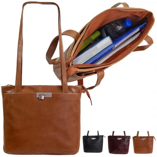 Damen Shopper Leder Damenhandtasche BR88