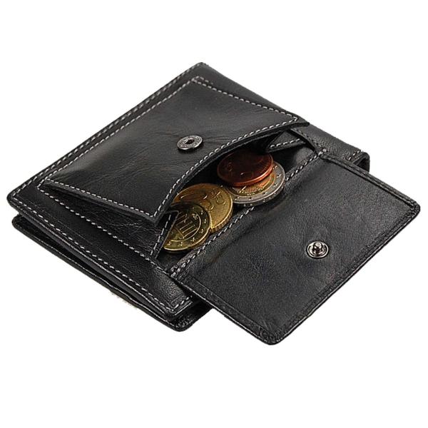 Herren Geldbörse Leder Dollarclip mit Münzfach Geldbeutel Geldclip 16749