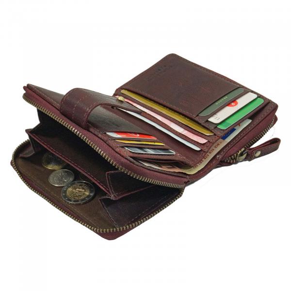 Damen-Geldbörse Leder Damenbörse Portemonnaie Geldbeutel Geldtasche  79274