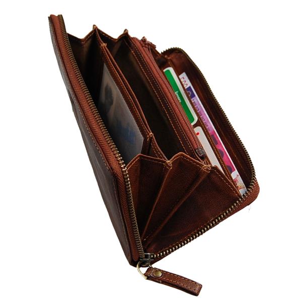Damen Geldbörse Leder Damenbörse Portemonnaie Geldbeutel 79593