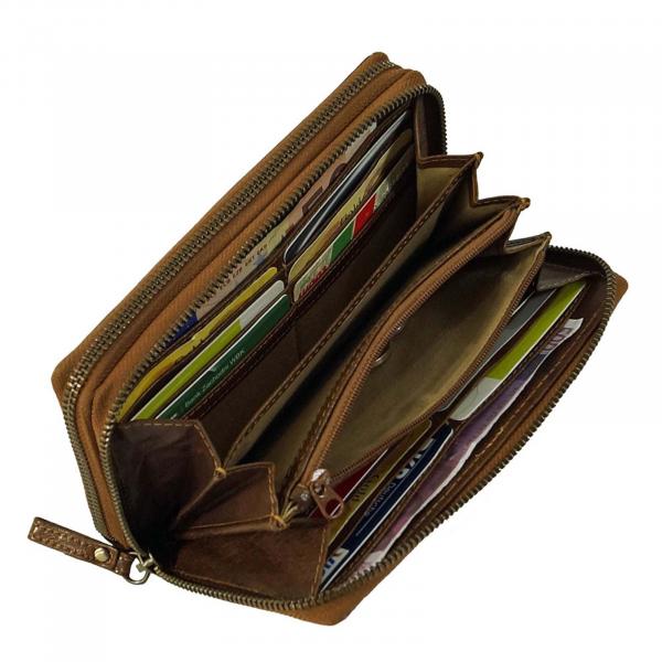 extra große Damen Geldbörse Leder Damenbörse Portemonnaie Geldbeutel 79594