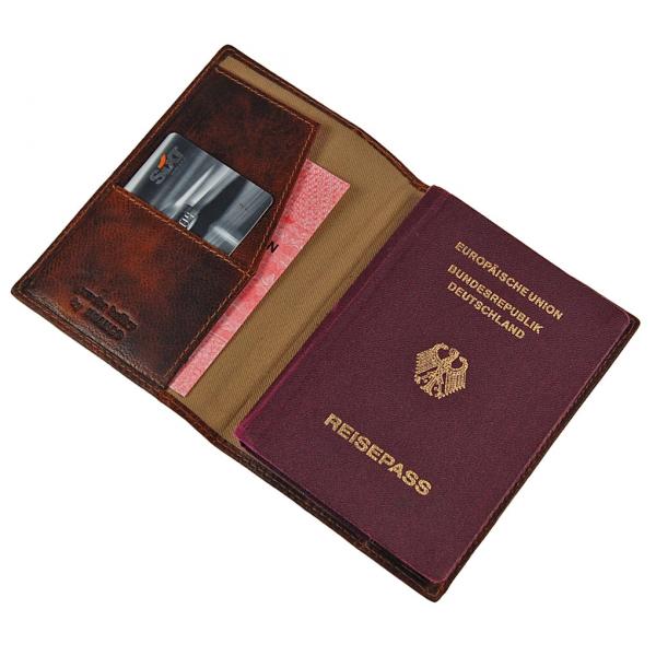 Reisepasshülle Leder praktisches Reisepass Etui Schutzhülle 79753