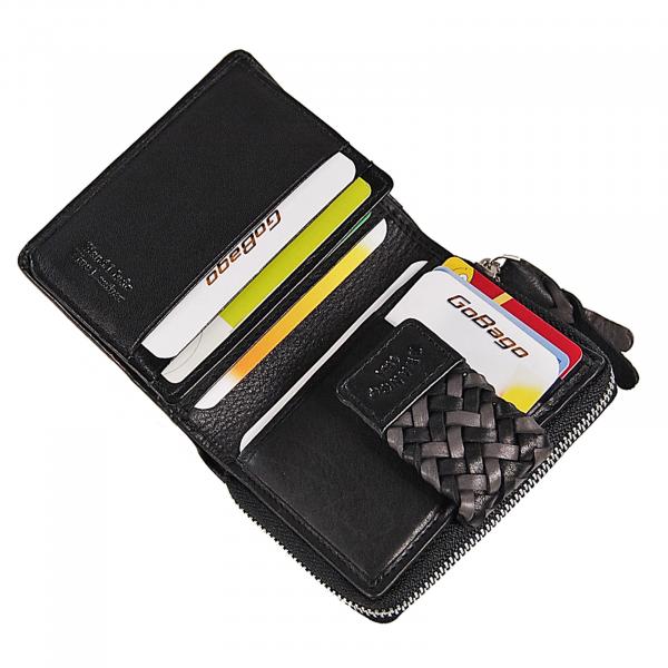 Damen Geldbörse Echt Leder Geldbeutel Portemonnaie RFID Damenbörse 56669