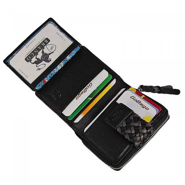 Damen Geldbörse Echt Leder Geldbeutel Portemonnaie RFID Damenbörse 56669