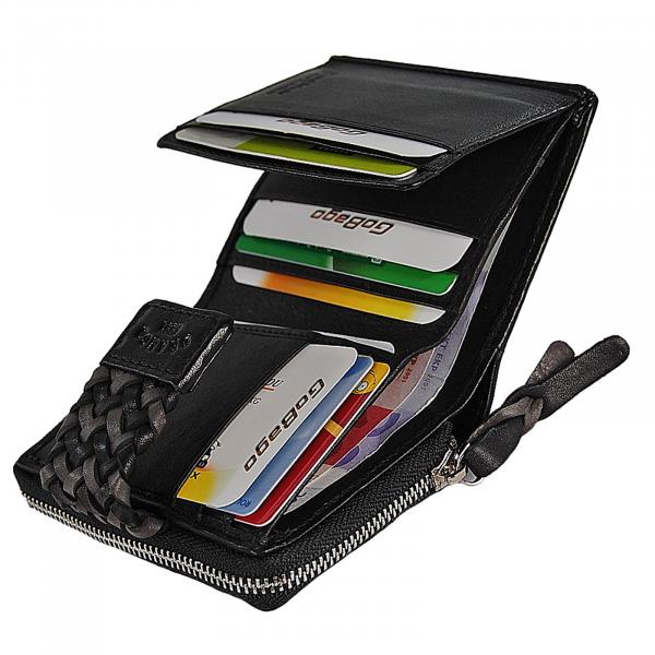 Damen Geldbörse Echt Leder Geldbeutel Portemonnaie RFID Damenbörse 56669