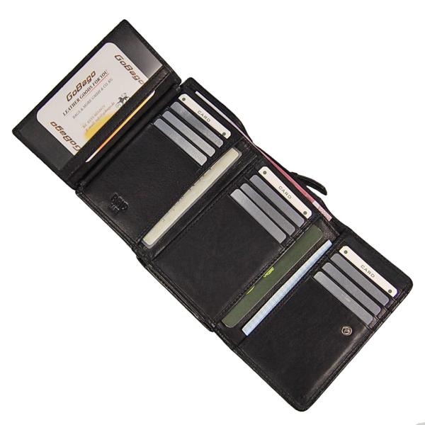 Damen Geldbörse Leder Portemonnaie Damenbörse RFID Schutz Geldbeutel Börse 95372