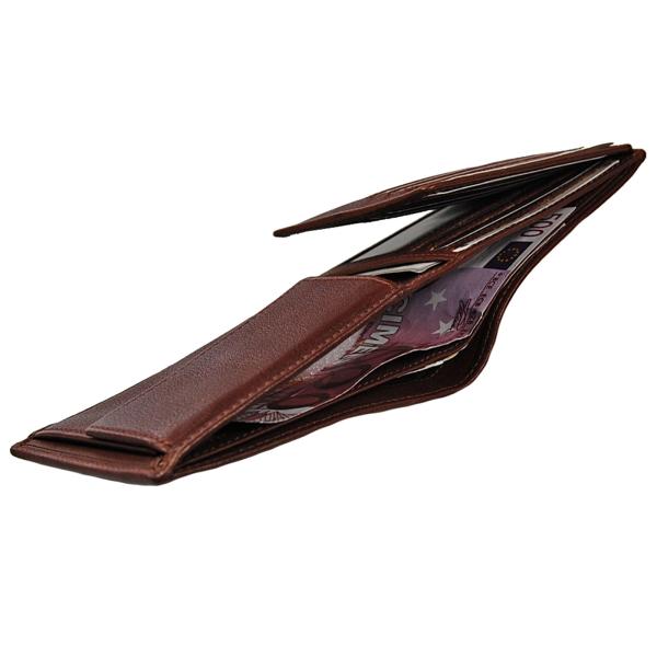 praktischer Leder Geldbeutel RFID protected Scheintasche Geldbörse Herren Portemonnai Börse 95392