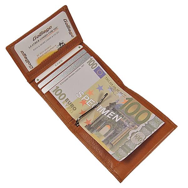 Dollarclip Herren Geldbörse Leder Geldbeutel RFID protected Portemonnaie 95795