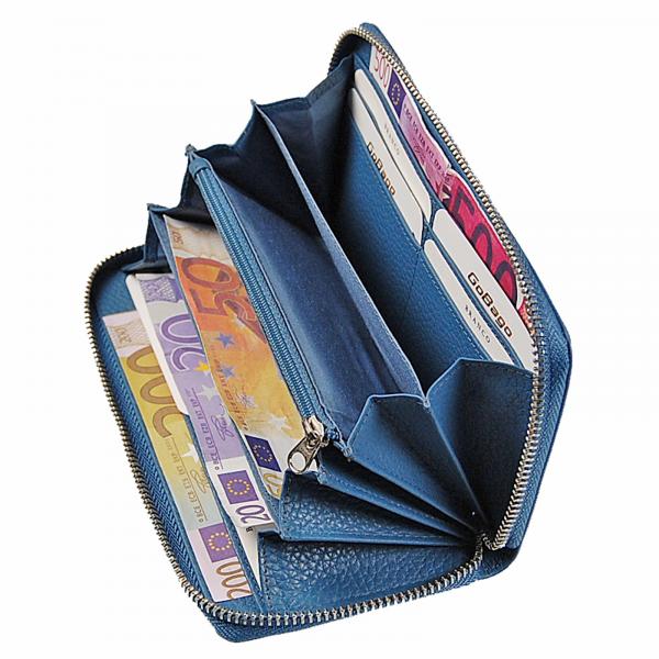 Damen Geldbörse Leder Portemonnaie Geldbeutel Damenbörse mit RFID-Schutz 62593