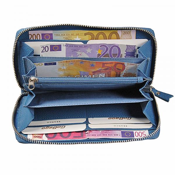 Damen Geldbörse Leder Portemonnaie Geldbeutel Damenbörse mit RFID-Schutz 62593