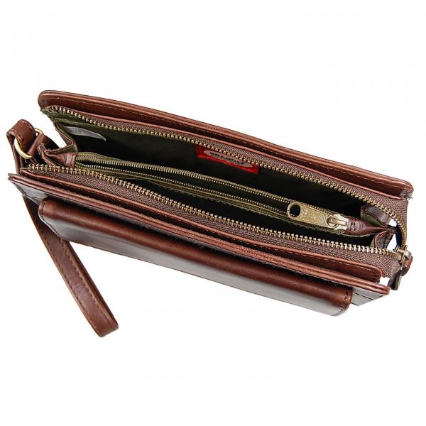 Herren Handgelenktasche Leder Herrentasche Gelenktasche Business 38495