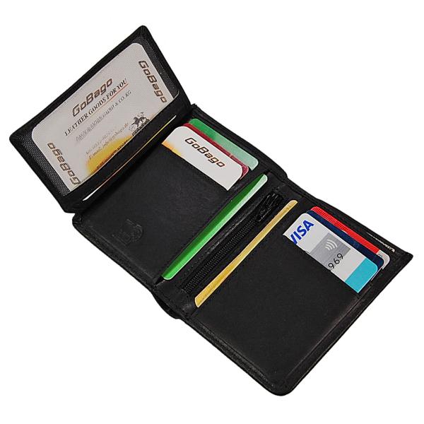 Kreditkartenetui Leder Kreditkartenhülle RFID Schutz Kartenbörse mit Scheinfach 61321