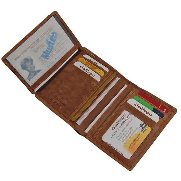 Ausweisetui Ausweismappe Ausweishülle Leder Geldbörse Scheinfach 47352