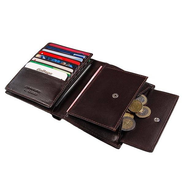 Luxus Herren Geldbörse Leder Geldbeutel Portemonnaie Brieftasche 97627