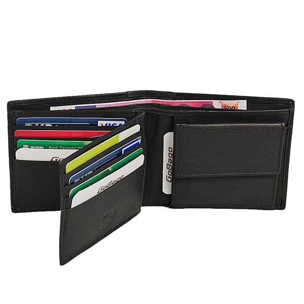 Schlanke Herren Geldbörse Leder Geldbeutel Herrenbörse RFID Schutz 60944