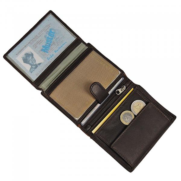 Herren Geldbörse Echtes Leder Geldbeutel RFID Blocker Herrenbörse 60951