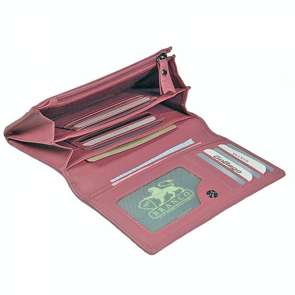 Damen Geldbörse Leder Damenbörse RFID Portemonnaie Geldbeutel Börse 64271